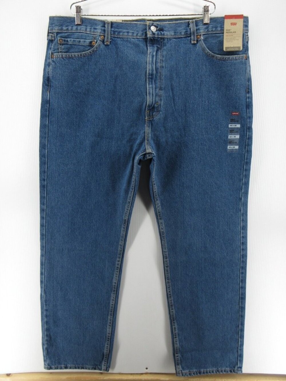 Levis 505 Jeans 44X32 Regular Fit Straight Leg Red Tab Denim Pants NEW - Picture 1 of 15